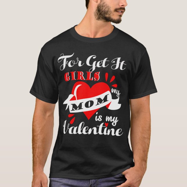 Man T-shirt med Valentine Roligt Sentence. (Framsida)