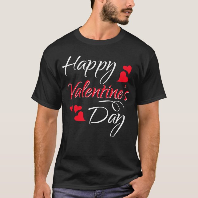 Man T-shirt med Valentine Roligt Sentence #5. (Framsida)