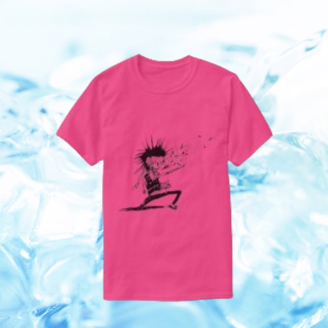 Män T Shirts Zombie Odöda Monster Pop Art Rosa (Skapare uppladdad)