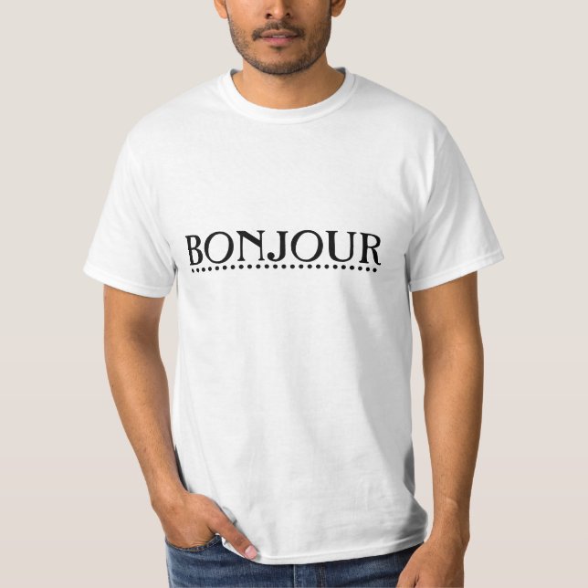 Man T-tröja/Bonjour T-shirt (Framsida)