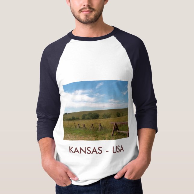 Man T-tröja/Kansas Tröja (Framsida)