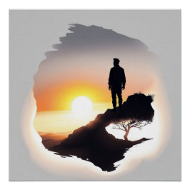 Man tänker på soluppgången perfect poster