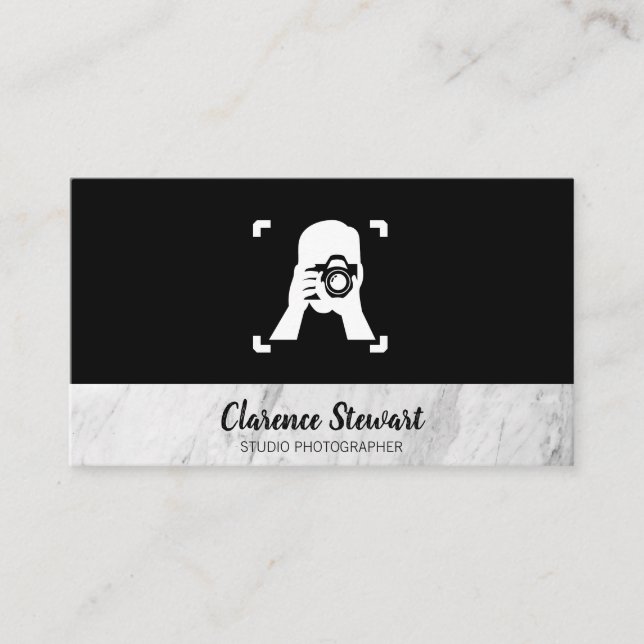 Man tar Bild Logotyp Visitkort (Framsida)