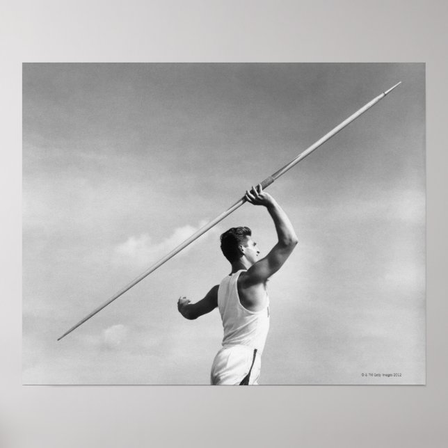 Man Throwing Javelin Poster (Framsidan)