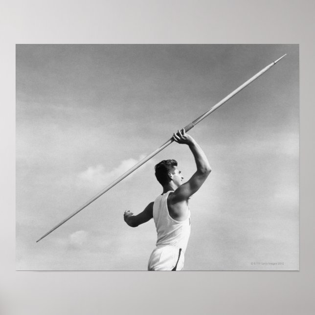 Man Throwing Javelin Poster (Framsidan)
