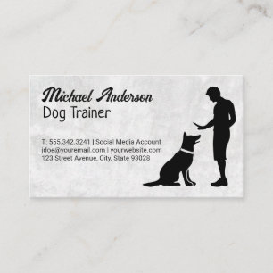 Man Training Pet Hund Visitkort