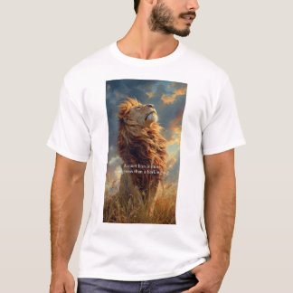 Man Tshirt med Loin Design T Shirt