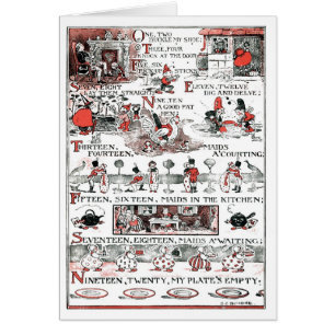 Man två, spänner fast mitt skor hälsningskort