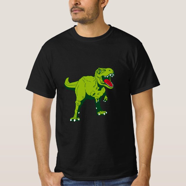 Man tyrannosaurus rex stiliserad t-shirt (Framsida)