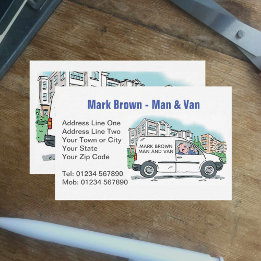 Man & Van med Namn om företag Van Visitkort