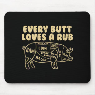 Män varje stjärt älskar en rubb fläsk rolig bbq gr musmatta