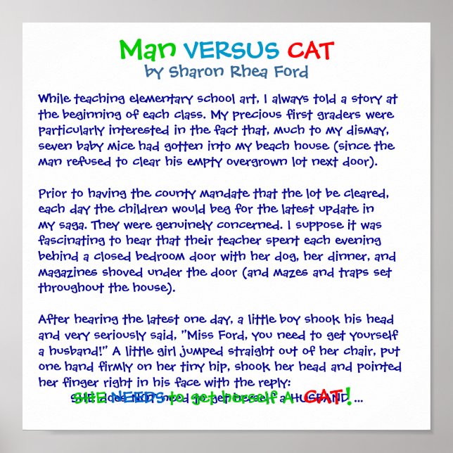 Man versus Cat by SRF Poster (Framsidan)