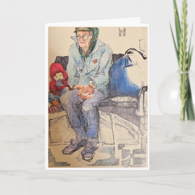 Man vid Buss Kort (Framsida)