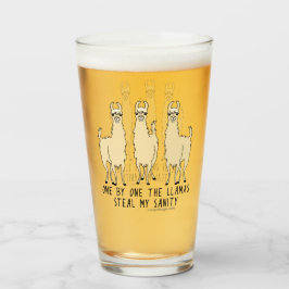 Man vid en llamasna stjäler min roliga Sanity Glaskopp