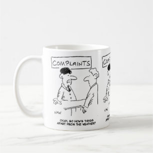Män vid klagan Desk Kaffemugg