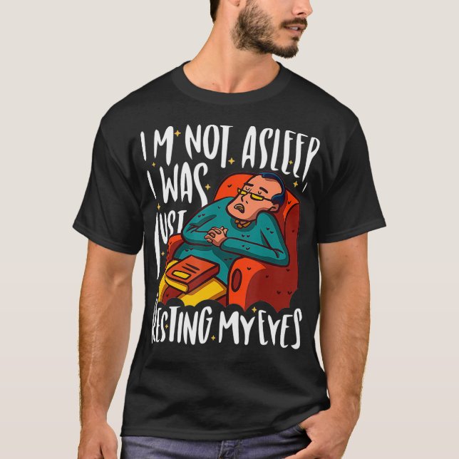 Man vilar på ögon t shirt (Framsida)