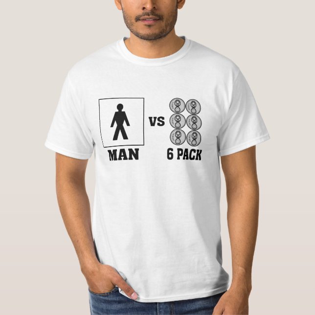 Man VS 6Pack T-shirt (Framsida)