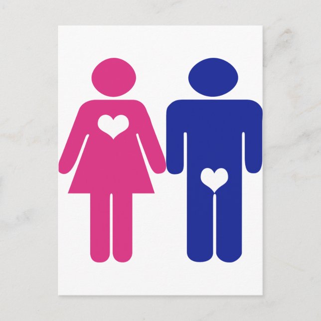 Män VS Kvinnor Vykort (Framsida)