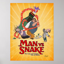 MAN VS SNAKE Don Bluth Poster från Kickstarter