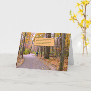 "MAN WALKING IN SKOGEN/Thankning God for Fantastis Kort