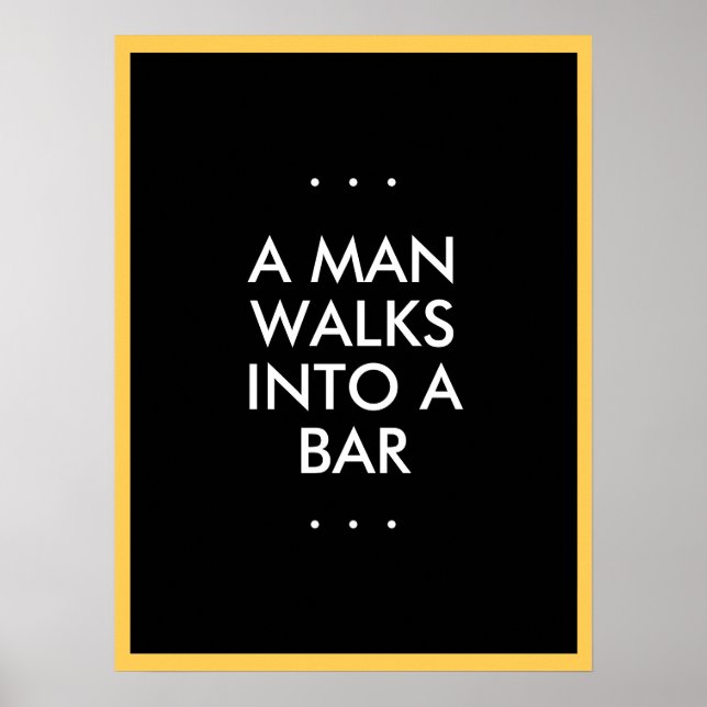 Man Walks Into a Pub Poster (Framsidan)
