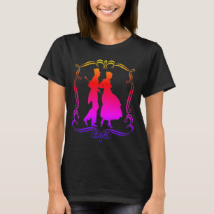 Man Woman Formal Attire Silhouette Rainbow T Shirt