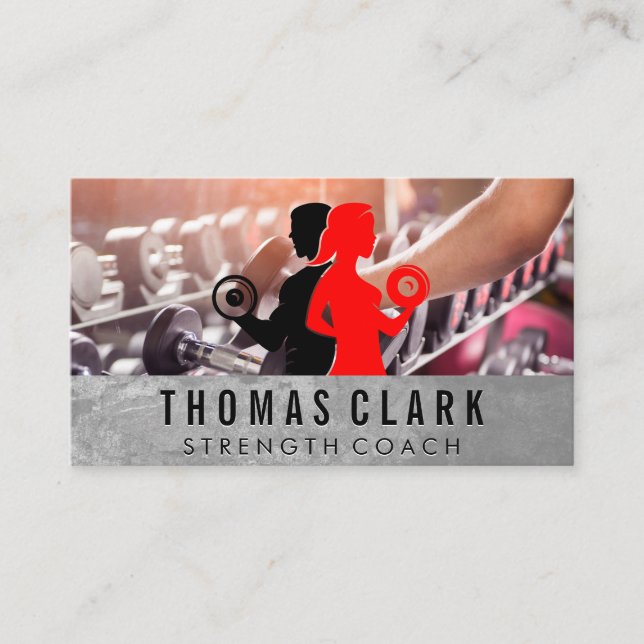 Man Woman Lyfts | Dumbbell Rack Visitkort (Framsida)