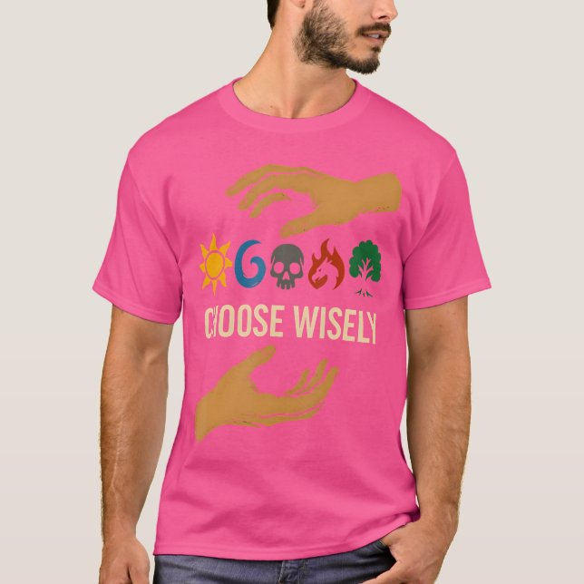Mana Symboler Samlar Magi - Välj Klokt Blå T Shirt (Framsida)