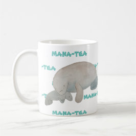 Mana-tea Funny Pun Manatee Kaffemugg