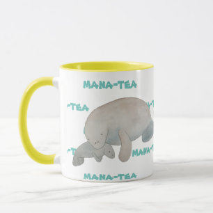 Mana-tea Funny Pun Manatee Mugg