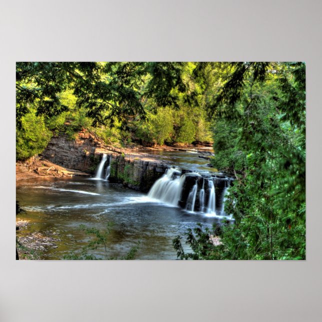 Manabezho Falls, Michigan. Poster (Framsidan)