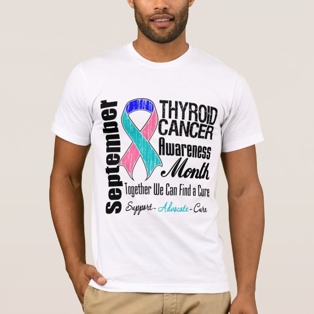 Månad 11 för Thyroidcancermedvetenhet T Shirt (Framsida)
