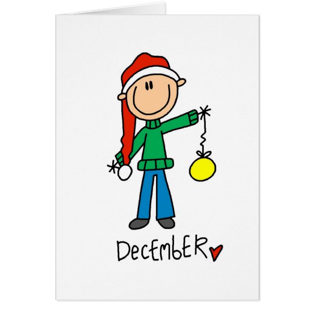 Månad av December Hälsningskort (Framsidan)
