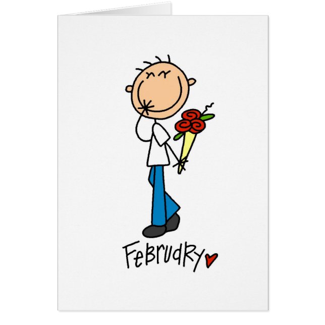 Månad av Februari Hälsningskort (Framsidan)