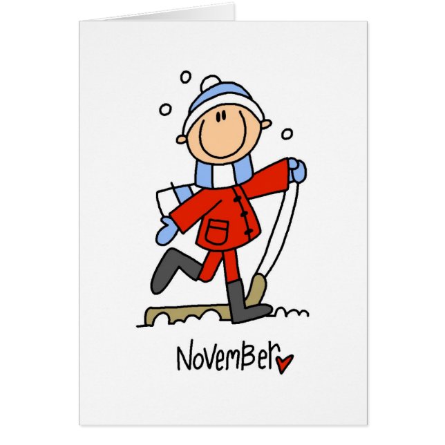 Månad av November Hälsningskort (Framsidan)