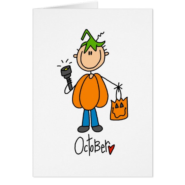 Månad av Oktober Hälsningskort (Framsidan)