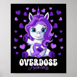 Månad för att öka medvetenheten om Purple Ribbon U Poster
