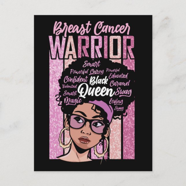 Månad för bröstcancermedvetandehöjande efterlevand helg vykort (Framsida)