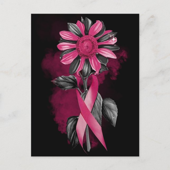 Månad för bröstcancermedvetandehöjande efterlevand helg vykort (Framsida)