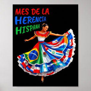 Månad för det spanska arvet Hispanic Heritage Mont Poster