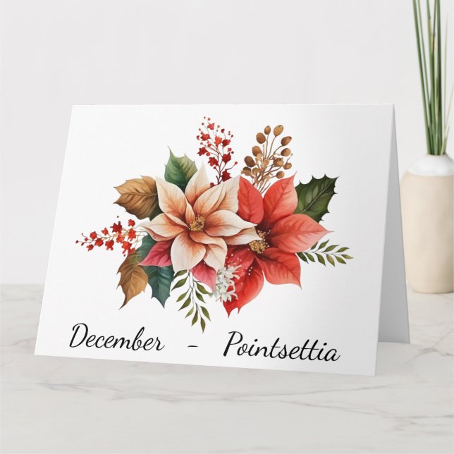 Månad för födelsedag i december kort (Framsida)