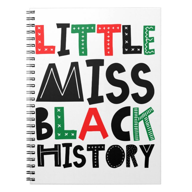 Månad för liten miss Black History Anteckningsbok (Framsidan)
