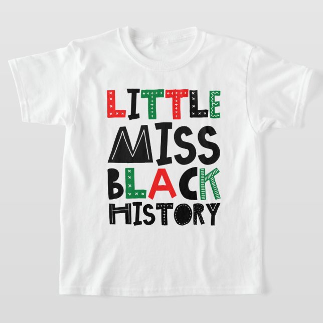 Månad för liten miss Black History T Shirt (Laydown)