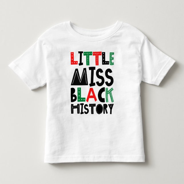Månad för liten miss Black History T Shirt (Framsida)