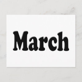 Månad för marktext vykort