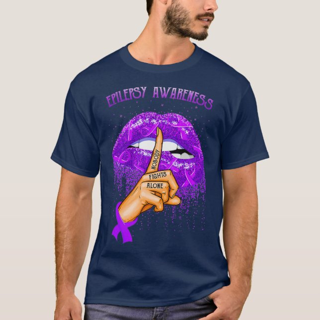 Månad för medvetandegörande om epilepsi i Läppar T Shirt (Framsida)