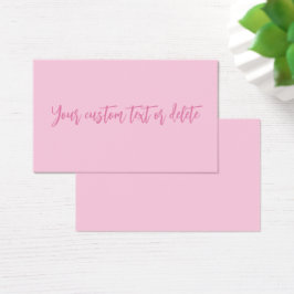 Månad för medvetandehöjande av bröstcancer rosa an visitkort