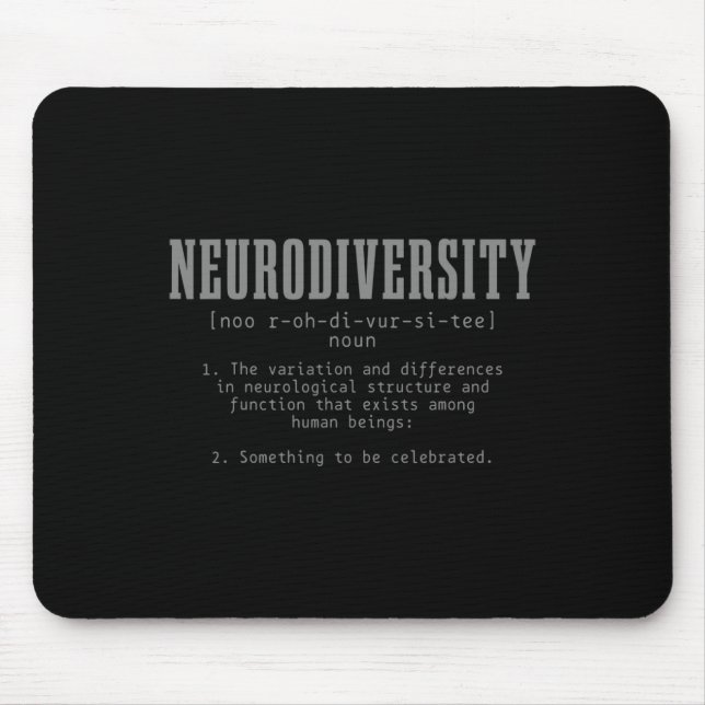 Månad för medvetenhet om neurodiversity Definition Musmatta (Framsidan)