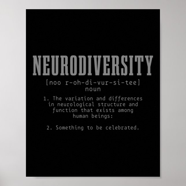 Månad för medvetenhet om neurodiversity Definition Poster (Framsidan)