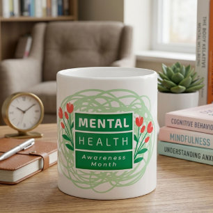 Månad för medvetenhet om psykisk hälsa kaffemugg